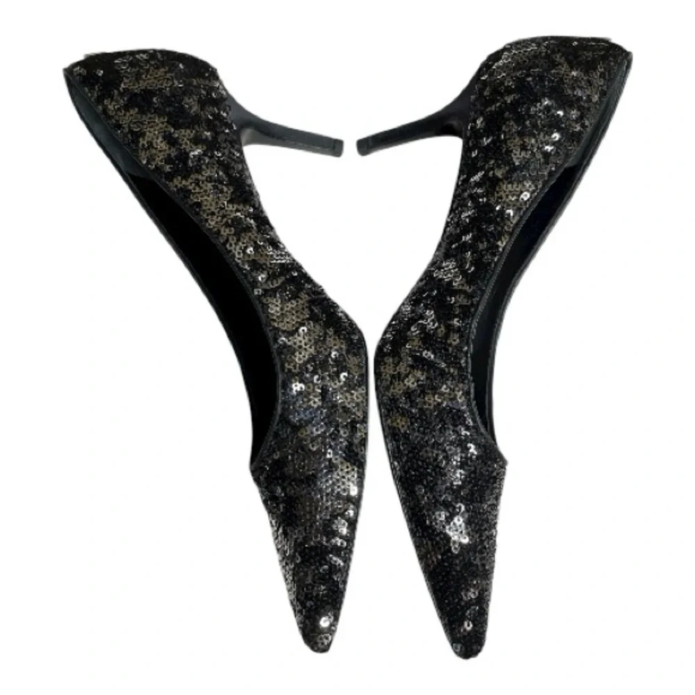 Lauren Ralph Lauren Glittering Black Heels - Picture 2 of 5